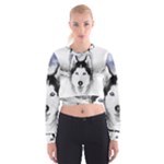 Wolf Moon Mountains Cropped Sweatshirt