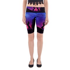 Unicorn Sunset Yoga Cropped Leggings from ArtsNow.com