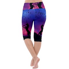 Lightweight Velour Cropped Yoga Leggings 