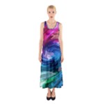 Water Paint Sleeveless Maxi Dress