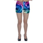 Water Paint Skinny Shorts