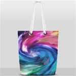 Water Paint Full Print Rope Handle Tote (Small)