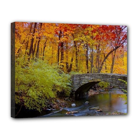 Stone Country Bridge Canvas 14  x 11  (Stretched) from ArtsNow.com