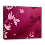 Pink Flower Art Deluxe Canvas 24  x 20  (Stretched)