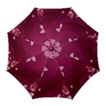 Pink Flower Art Golf Umbrella