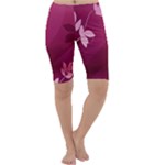 Pink Flower Art Cropped Leggings 