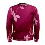 Pink Flower Art Men s Sweatshirt