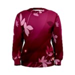 Pink Flower Art Women s Sweatshirt