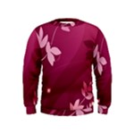 Pink Flower Art Kids  Sweatshirt