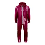 Pink Flower Art Hooded Jumpsuit (Kids)