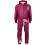 Pink Flower Art Hooded Jumpsuit (Men)