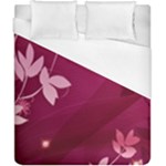 Pink Flower Art Duvet Cover (California King Size)