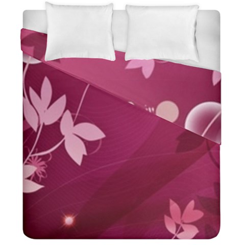 Pink Flower Art Duvet Cover Double Side (California King Size) from ArtsNow.com