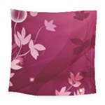 Pink Flower Art Square Tapestry (Large)