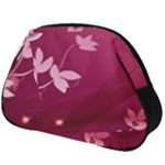 Pink Flower Art Full Print Accessory Pouch (Big)