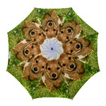 Puppy In Grass Golf Umbrella