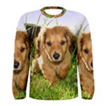 Puppy In Grass Men s Long Sleeve Tee