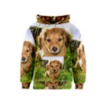 Puppy In Grass Kids  Pullover Hoodie