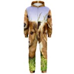 Puppy In Grass Hooded Jumpsuit (Men)