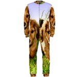 Puppy In Grass OnePiece Jumpsuit (Men)