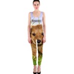 Puppy In Grass One Piece Catsuit