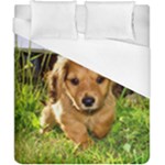 Puppy In Grass Duvet Cover (California King Size)