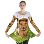 Puppy In Grass Long Sleeve Tunic 