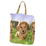 Puppy In Grass Giant Grocery Tote