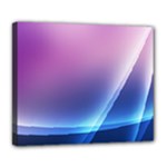 Purple Blue Wave Deluxe Canvas 24  x 20  (Stretched)