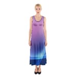 Purple Blue Wave Sleeveless Maxi Dress