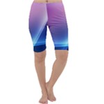 Purple Blue Wave Cropped Leggings 