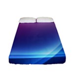 Purple Blue Wave Fitted Sheet (Full/ Double Size)