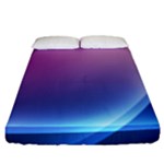 Purple Blue Wave Fitted Sheet (King Size)