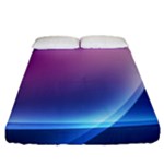 Purple Blue Wave Fitted Sheet (California King Size)