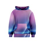 Purple Blue Wave Kids  Pullover Hoodie