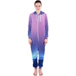 Purple Blue Wave Hooded Jumpsuit (Ladies)