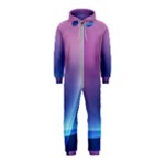 Purple Blue Wave Hooded Jumpsuit (Kids)