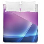 Purple Blue Wave Duvet Cover Double Side (Queen Size)