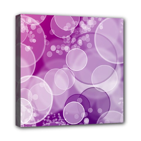 Purple Bubble Art Mini Canvas 8  x 8  (Stretched) from ArtsNow.com