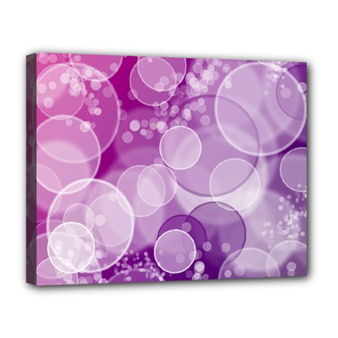 Purple Bubble Art Canvas 14  x 11  (Stretched) from ArtsNow.com