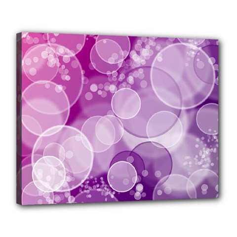 Purple Bubble Art Canvas 20  x 16  (Stretched) from ArtsNow.com