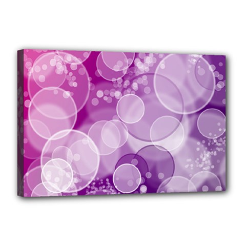 Purple Bubble Art Canvas 18  x 12  (Stretched) from ArtsNow.com