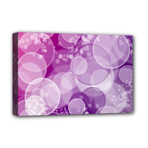 Purple Bubble Art Deluxe Canvas 18  x 12  (Stretched) from ArtsNow.com