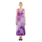 Purple Bubble Art Sleeveless Maxi Dress