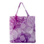 Purple Bubble Art Grocery Tote Bag