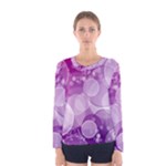 Purple Bubble Art Women s Long Sleeve Tee