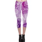 Purple Bubble Art Capri Leggings 