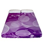 Purple Bubble Art Fitted Sheet (King Size)