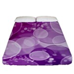 Purple Bubble Art Fitted Sheet (California King Size)