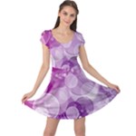 Purple Bubble Art Cap Sleeve Dress